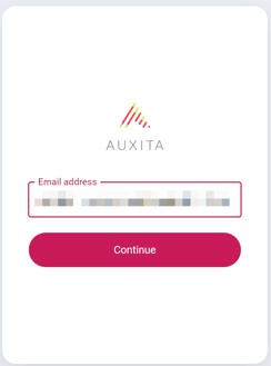 Screenshot of the login page requesting the users' email address.
