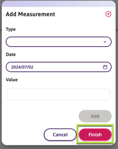 The finish button is indicated with a green box around it here.