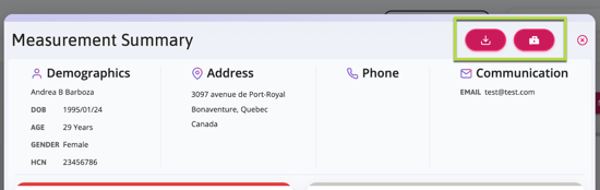 The top right corner highlights the download and fax options.
