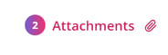 The attachments button displays a number indicating there are documents.