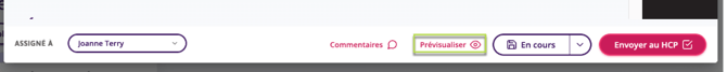 partie inférieure d'un formulaire indiquant l'emplacement du bouton Aperçu. 