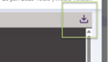 A purple download icon is highlighted in the corner of a gray and black interface, suggesting a clickable button for downloading content.
