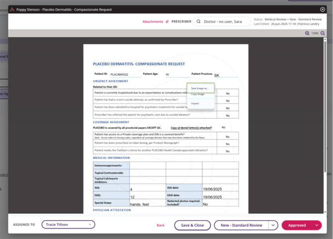 An Additional Form in preview mode where the mouse has been right-clicked and “save image as” is visible. A faint watermark is in the background.